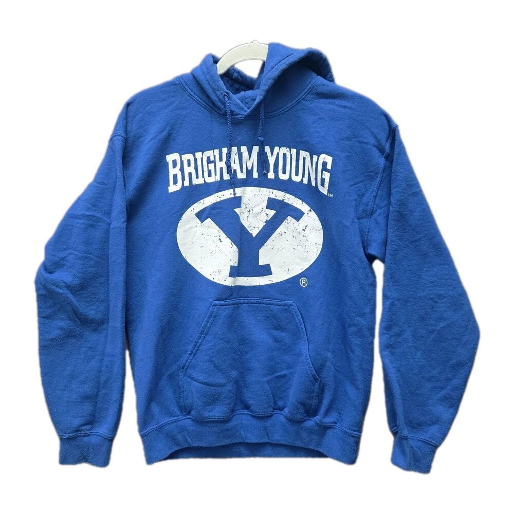 BYU Cougars Men's Brigham Young Blue Hoodie Size Small S rn9846